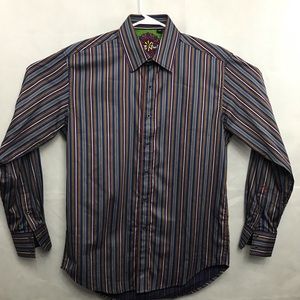 Robert Graham Multicolor Stripes Flip Cuff